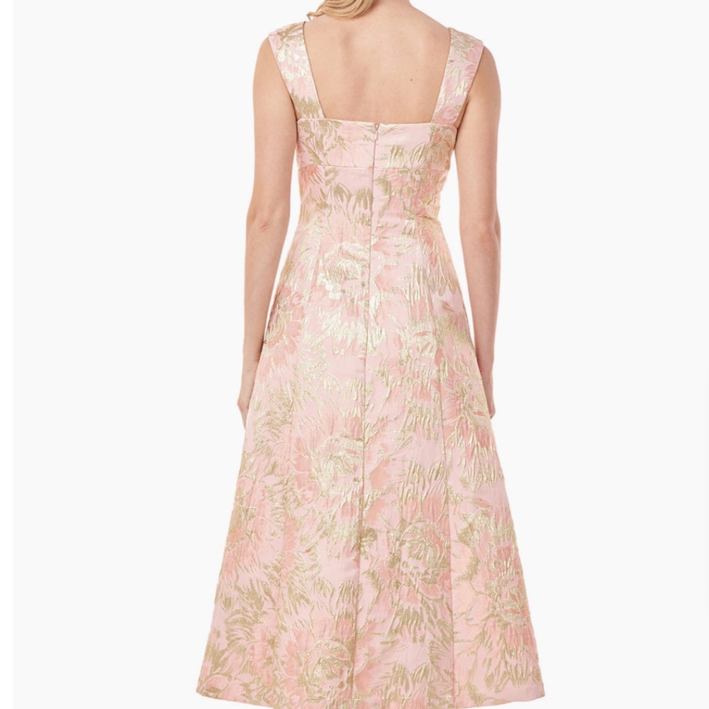 NWT_Kay Unger Size 10 NWT Floral Dress | Retail $398 | Cap Sleeve | Pockets - Picture 2 of 5